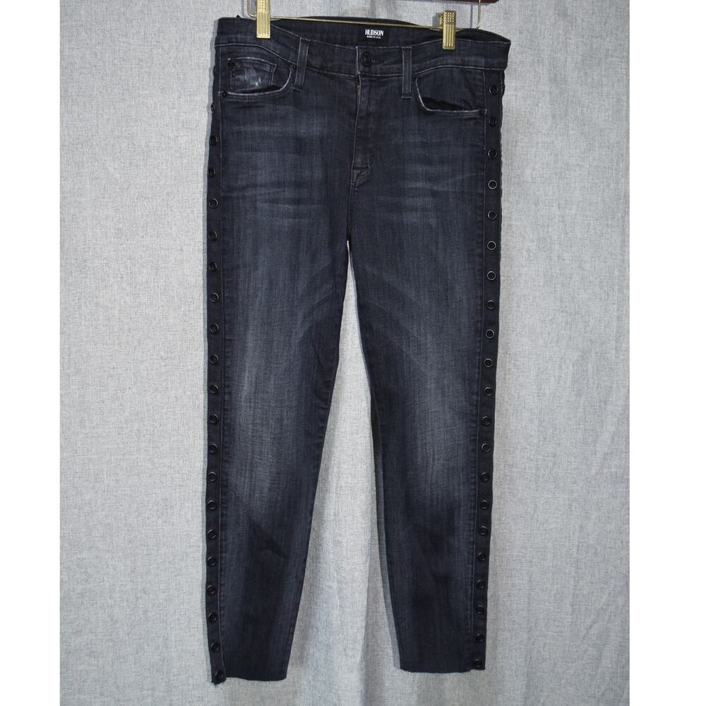 Hudson Jeans Dark Wash Skinny with Side Snap Button Detail Women’s Size 29